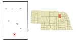 Antelope County Nebraska Incorporated and Unincorporated areas Elgin Highlighted